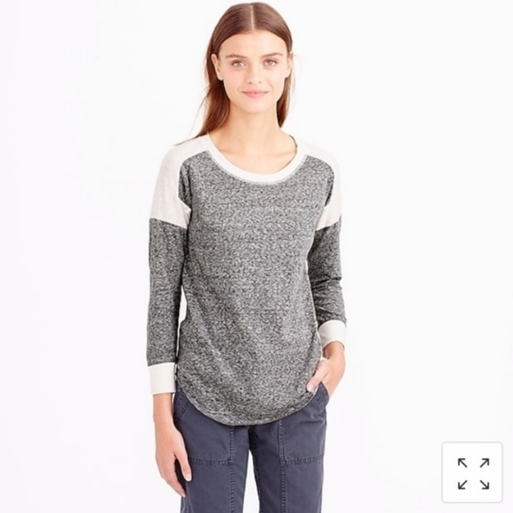 J. Crew Colorblock Burnout Top - Picture 1 of 5